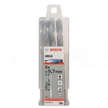 BOSCH Burgija za metal HSS-G, DIN 338 9,7 x 87 x 133 mm pakovanje od 5 komada