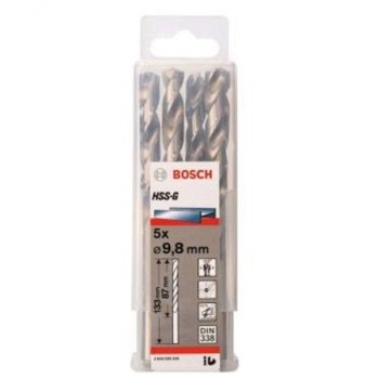 BOSCH Burgija za metal HSS-G, DIN 338 9,8 x 87 x 133 mm pakovanje od 5 komada