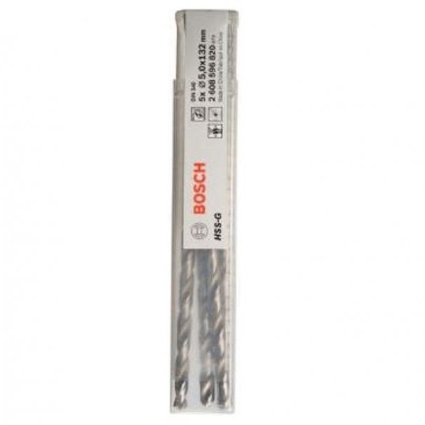 BOSCH Burgija za metal HSS-G, DIN 340 5 x 87 x 132 mm pakovanje od 5 komada