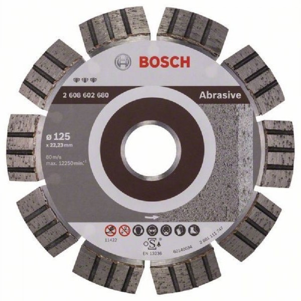 BOSCH Dijamantska rezna ploča Best for Abrasive 2608602680, 125 x 22,23 x 2,2 x 12 mm