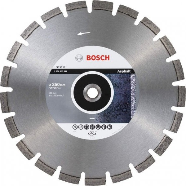 BOSCH Dijamantska rezna ploča Best for Asphalt 350 x 20/25,40 x 3,2 x 12 mm 2608603641