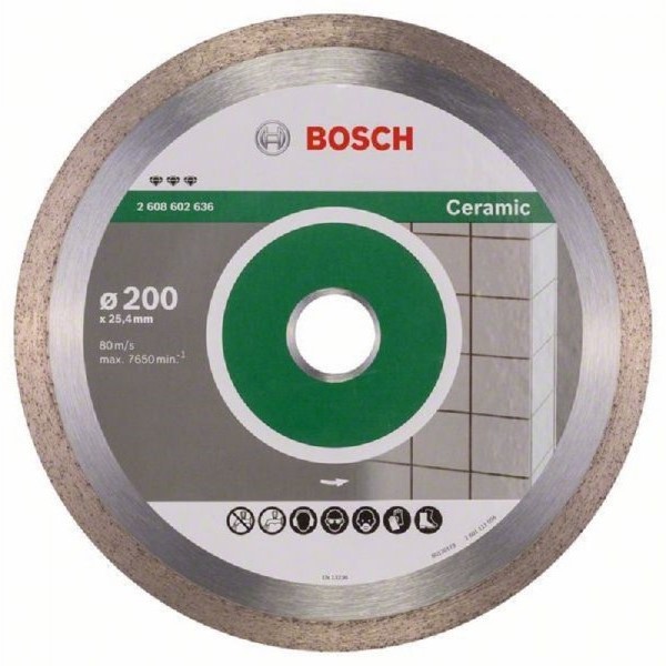 BOSCH Dijamantska rezna ploča Best for Ceramic 2608602636, 200 x 25,40 x 2,2 x 10 mm