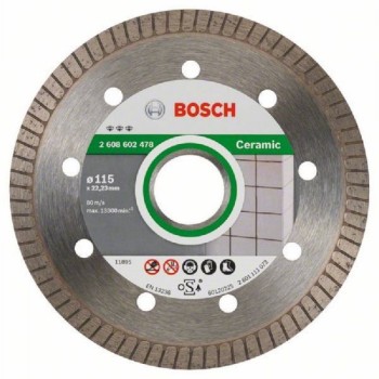 BOSCH Dijamantska rezna ploča Best for Ceramic Extra-Clean Turbo 2608602478, 115 x 22,23 x 1,4 x 7 mm