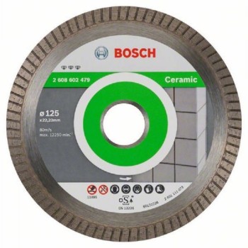 BOSCH Dijamantska rezna ploča Best for Ceramic Extra-Clean Turbo 2608602479, 125 x 22,23 x 1,4 x 7 mm