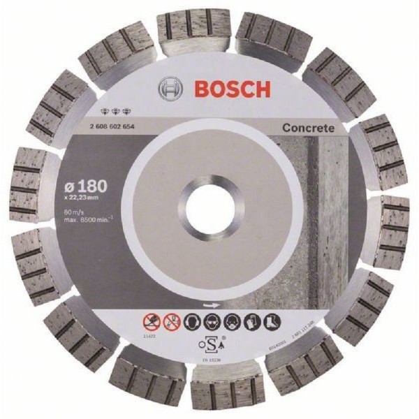 BOSCH Dijamantska rezna ploča Best for Concrete 2608602654, 180 x 22,23 x 2,4 x 12 mm