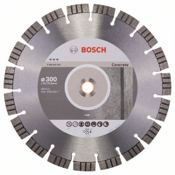 BOSCH Dijamantska rezna ploča Best for Concrete 2608602657, 300 x 20,00+25,40 x 2,8 x 15 mm