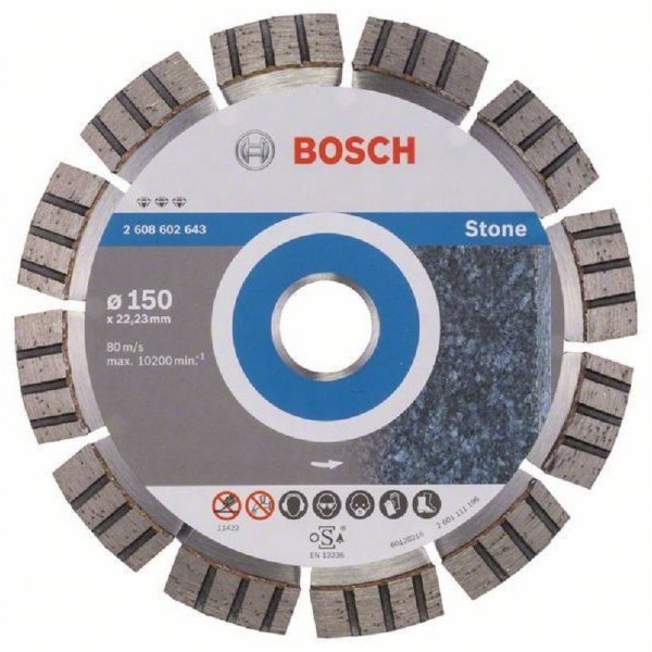 BOSCH Dijamantska rezna ploča Best for Stone 2608602643, 150 x 22,23 x 2,4 x 12 mm
