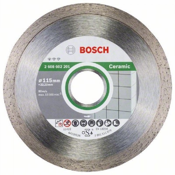 BOSCH Dijamantska rezna ploča Standard for Ceramic 2608603231, 115 x 22,23 x 1,6 x 7 mm