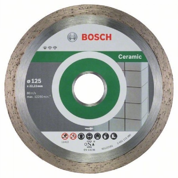BOSCH Dijamantska rezna ploča Standard for Ceramic 2608603232, 125 x 22,23 x 1,6 x 7 mm