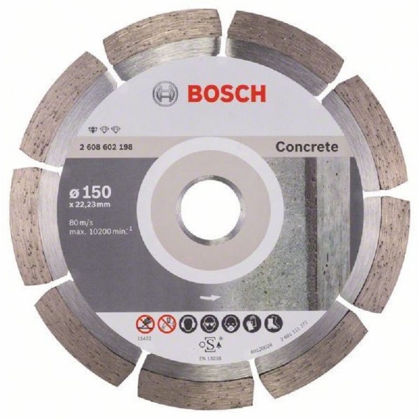 BOSCH Dijamantska rezna ploča Standard for Concrete 2608602198, 150 x 22,23 x 2 x 10 mm