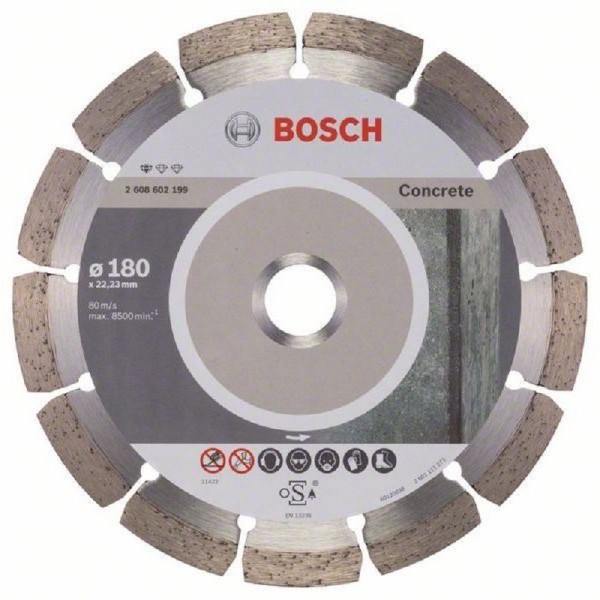 BOSCH Dijamantska rezna ploča Standard for Concrete 2608602199, 180 x 22,23 x 2 x 10 mm