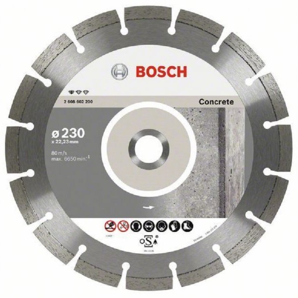 BOSCH Dijamantska rezna ploča Standard for Concrete 2608603243, 230 x 22,23 x 2,3 x 10 mm