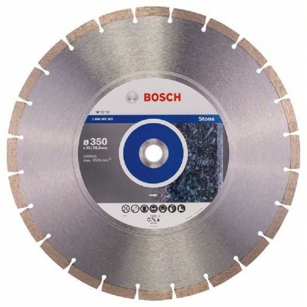 BOSCH Dijamantska rezna ploča Standard for Stone 2608602603, 350 x 20/25,40 x 3,1 x 10 mm