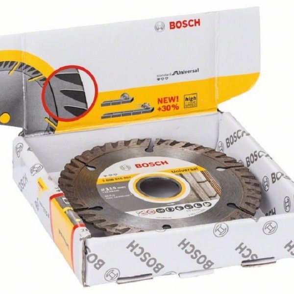 BOSCH Dijamantska rezna ploča Standard for Universal 115x22,23 (pakovanje od 10 kom.) 2608615058, 115x22.23x2x10