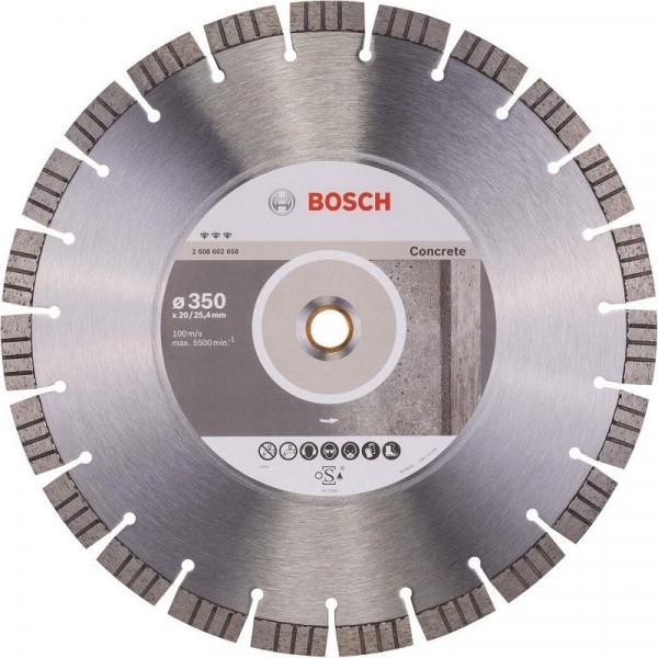 BOSCH Dijamantska rezna ploča za beton Best for Concrete 350 x 20,00+25,40 x 3,2 x 15 mm 2608602658