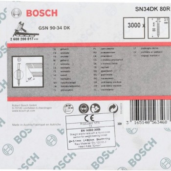 BOSCH Ekser sa prugama D–glava čista, nabrazdana 2608200017