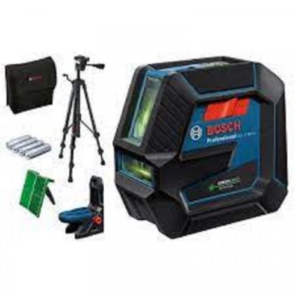 BOSCH GCL 2-50 G + stativ + magnetni nosač; kombinovani samonivelišući laser za linije sa zelenim zrakom; 2 linije 0601066M01