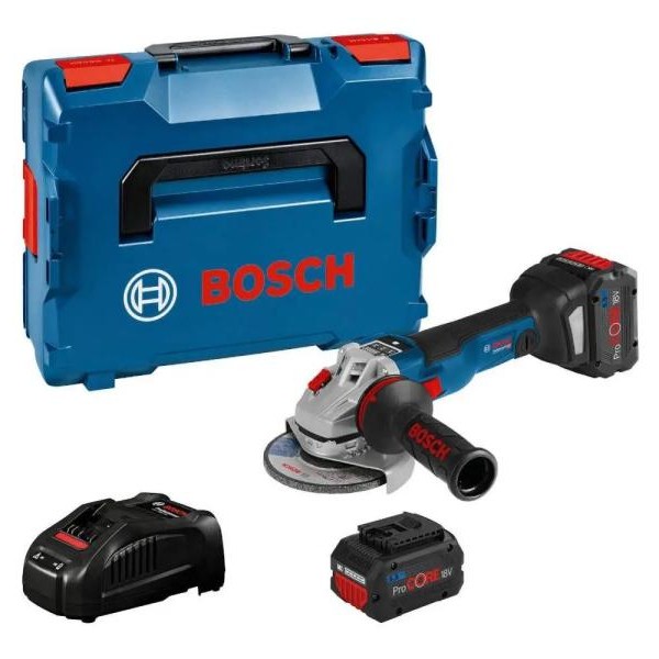 BOSCH GWS 18V-10 SC Professional Akumulatorska ugaona brusilica u L-BOXX 136 sa 2x 5,5 Ah ProCORE 18V i štitnikom, 06019G340E