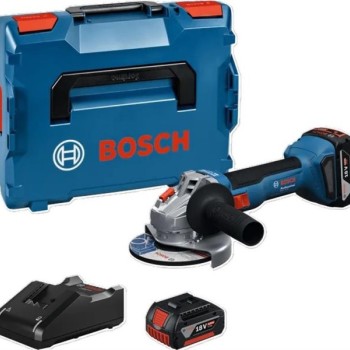BOSCH GWS 18V-8 Professional Akumulatorska ugaona brusilica u L-BOXX 136 sa navrtkom, 06019N9003