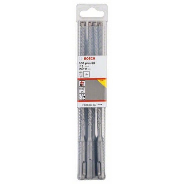 BOSCH Hamer burgija SDS plus-5X 2608833893, 6 x 150 x 210 mm pakovanje od 10 komada