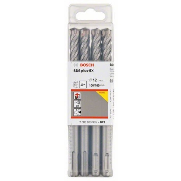 BOSCH Hamer burgija SDS plus-5X  2608833905, 12 x 100 x 160 mm