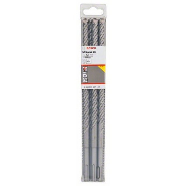 BOSCH Hamer burgija SDS plus-5X 2608833907, 12 x 200 x 260 mm Pakovanje od 10 komada