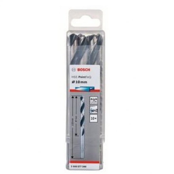 BOSCH HSS spiralna burgija PointTeQ 10,0 mm paket od 10 komada