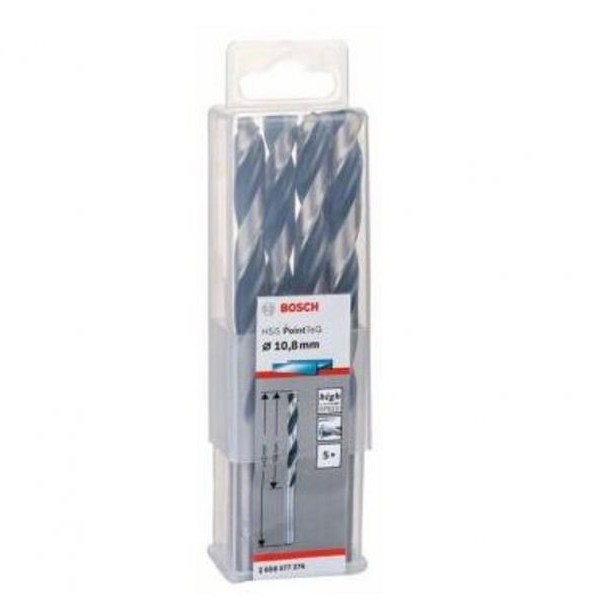 BOSCH HSS spiralna burgija PointTeQ 10,8 mm paket od 5 komada