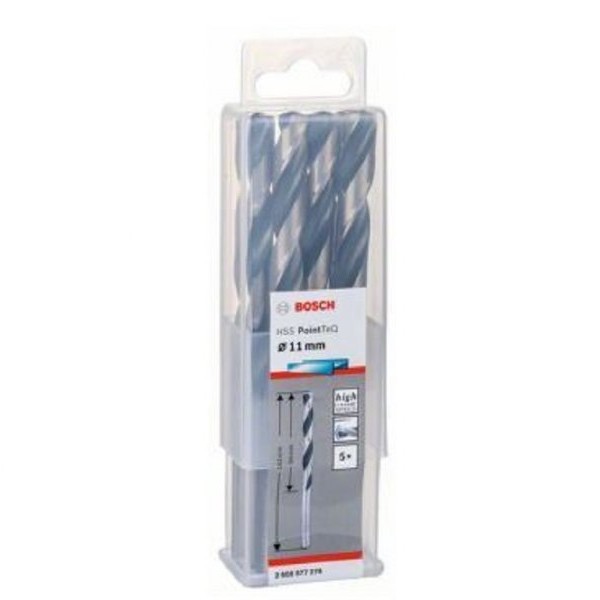 BOSCH HSS spiralna burgija PointTeQ 11,0 mm paket od 5 komada