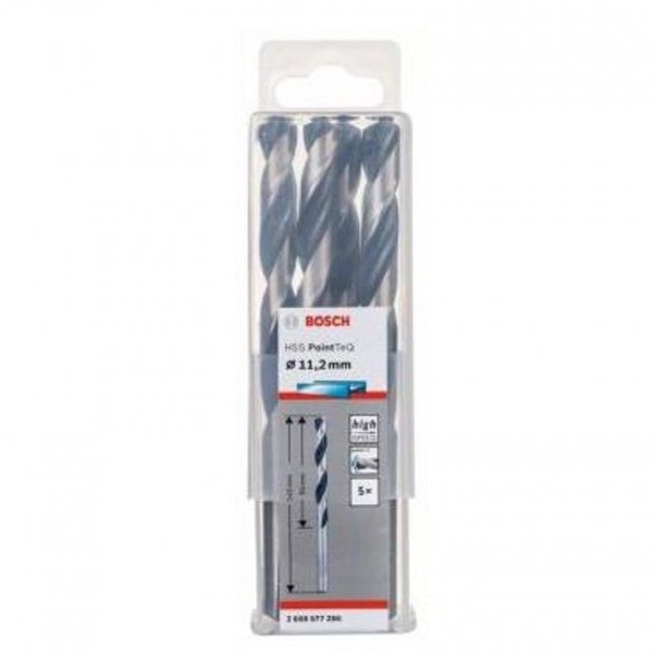 BOSCH HSS spiralna burgija PointTeQ 11,2 mm paket od 5 komada