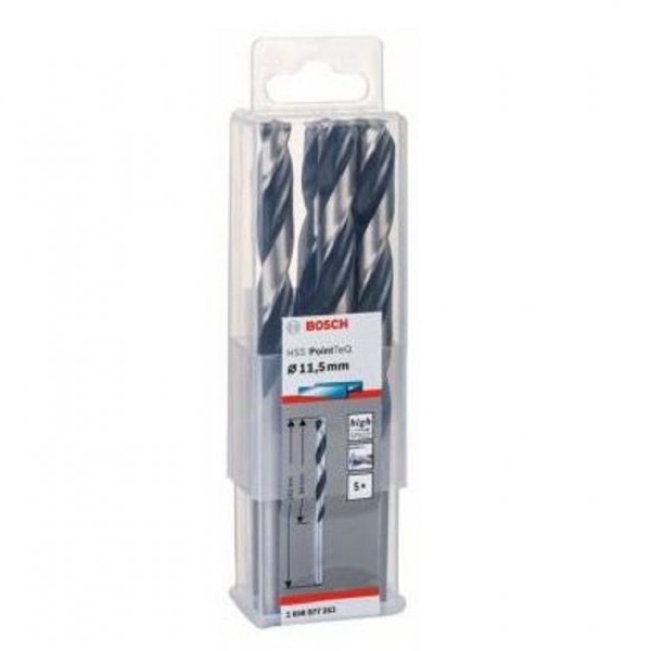 BOSCH HSS spiralna burgija PointTeQ 11,5 mm paket od 5 komada