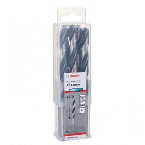 BOSCH HSS spiralna burgija PointTeQ 11,8 mm paket od 5 komada