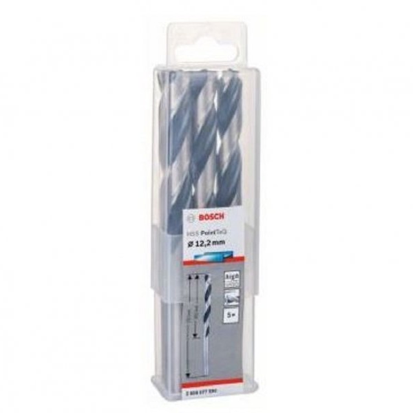 BOSCH HSS spiralna burgija PointTeQ 12,2 mm paket od 5 komada