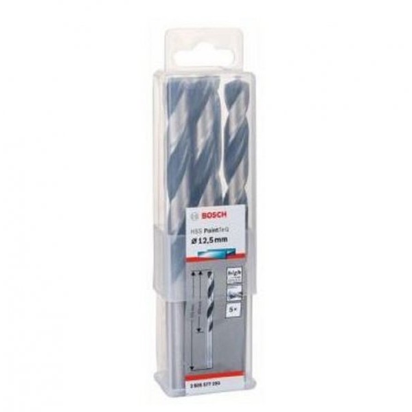 BOSCH HSS spiralna burgija PointTeQ 12,5 mm paket od 5 komada