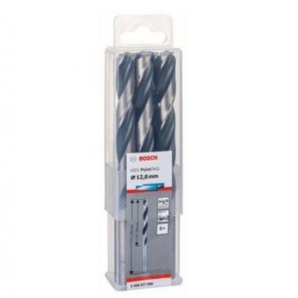 BOSCH HSS spiralna burgija PointTeQ 12,8 mm paket od 5 komada