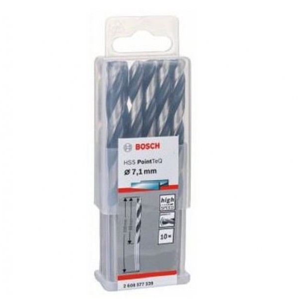 BOSCH HSS spiralna burgija PointTeQ 7,1 mm paket od 10 komada