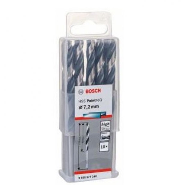 BOSCH HSS spiralna burgija PointTeQ 7,2 mm paket od 10 komada