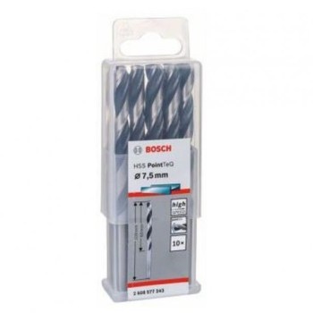 BOSCH HSS spiralna burgija PointTeQ 7,5 mm paket od 10 komada