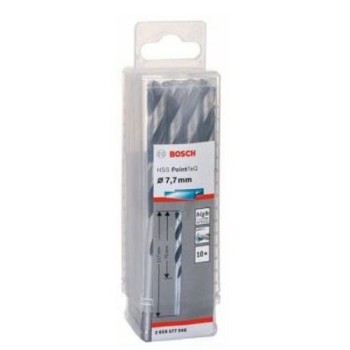 BOSCH HSS spiralna burgija PointTeQ 7,7 mm paket od 10 komada