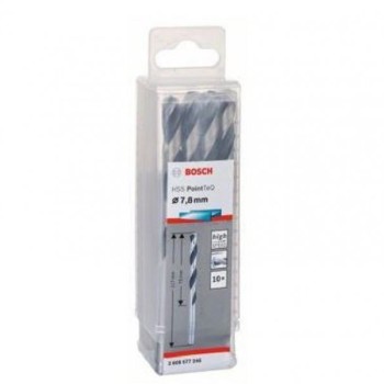 BOSCH HSS spiralna burgija PointTeQ 7,8 mm paket od 10 komada