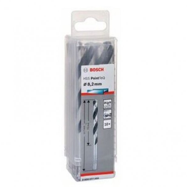 BOSCH HSS spiralna burgija PointTeQ 8,2 mm paket od 10 komada