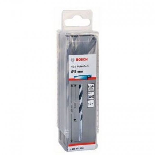 BOSCH HSS spiralna burgija PointTeQ 9,0 mm paket od 10 komada