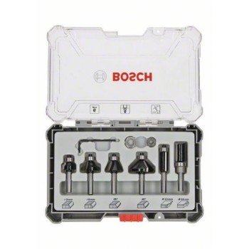 BOSCH Komplet glodala, 6 komada, Trim&Edging držač od 6 mm 2607017468