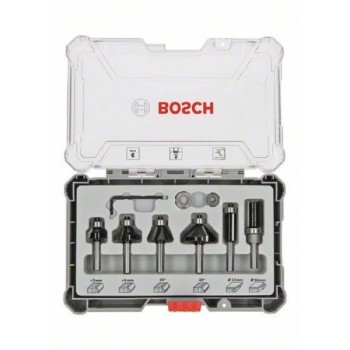 BOSCH Komplet glodala, 6 komada, Trim&Edging držač od 8 mm