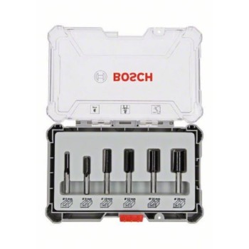 BOSCH Komplet ravnih glodala, 6 komada, držač od 6 mm 2607017465