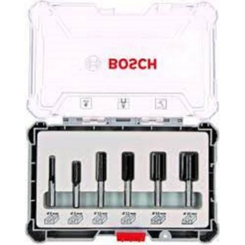 BOSCH Komplet ravnih glodala, 6 komada, držač od 8 mm 2607017466