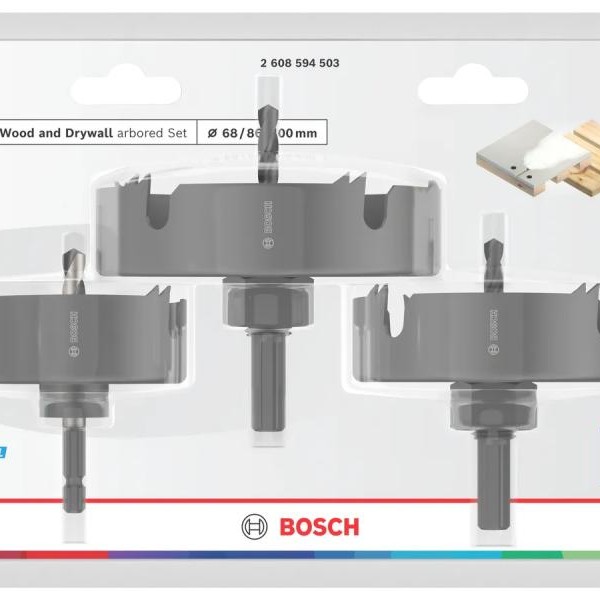 BOSCH Set testera za otvore sa držačem za drvo i gips, 3 dela, 2608594503