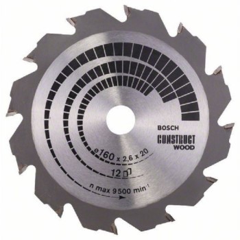 BOSCH List kružne testere Construct Wood 160 x 20;16 x 2.6 mm. 12