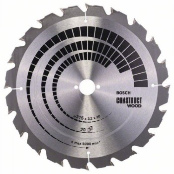 BOSCH List kružne testere Construct Wood 315 x 30 x 3.2 mm. 20 2608640691