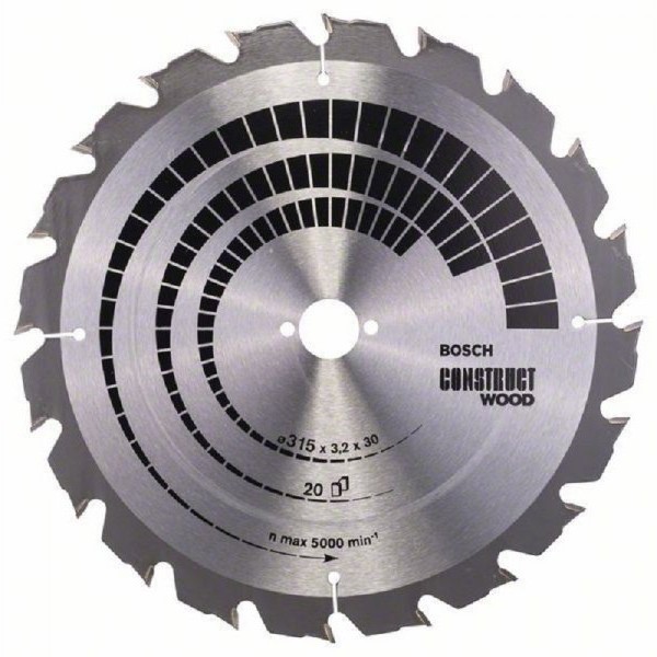 BOSCH List kružne testere Construct Wood 315 x 30 x 3.2 mm. 20 2608640691